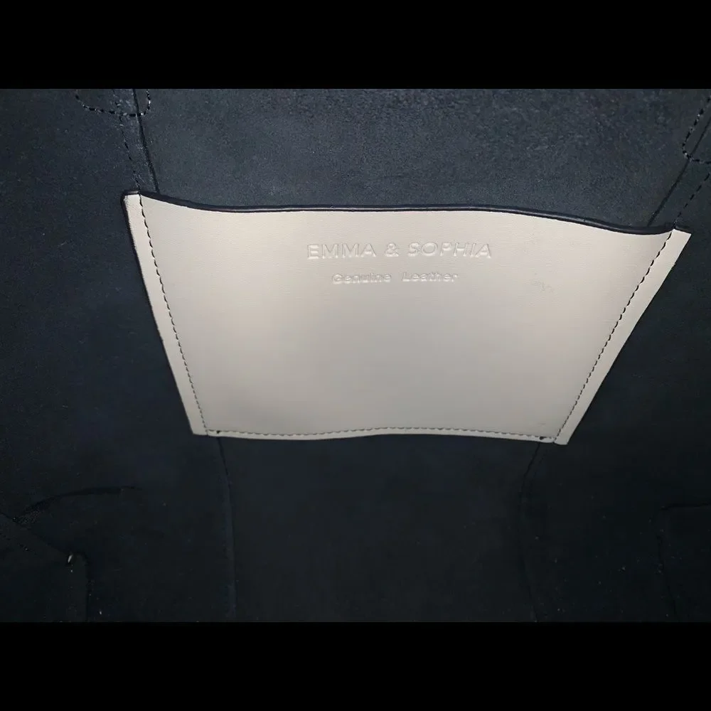 Emma & Sophia White Leather Tote